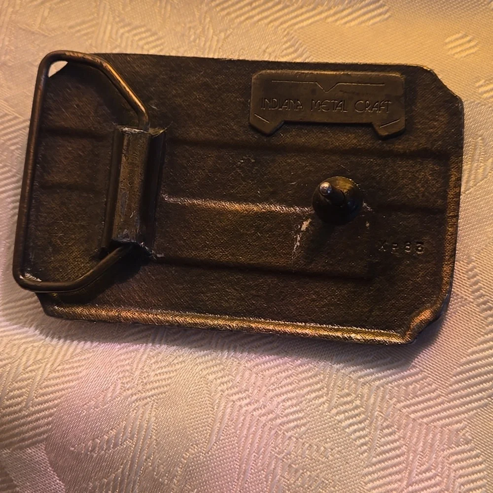 Browning Brass Belt Buckle with Cowboy Design